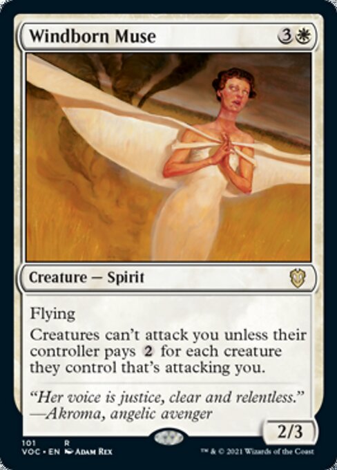 Windborn Muse (Commander 2021 Crimson Vow) Medium Play