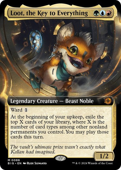 Loot, the Key to Everything (Extended Art) (Outlaws of Thunder Junction: The Big Score) Light Play Foil