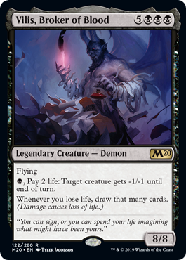 Vilis, Broker of Blood (Magic 2020 Core Set) Heavy Play Foil