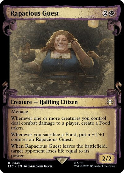Rapacious Guest (Showcase Scrolls) (Commander: The Lord of the Rings: Tales of Middle-earth) Light Play Foil