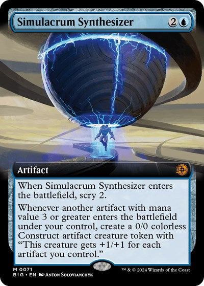 Simulacrum Synthesizer (Extended Art) (Outlaws of Thunder Junction: The Big Score) Near Mint Foil