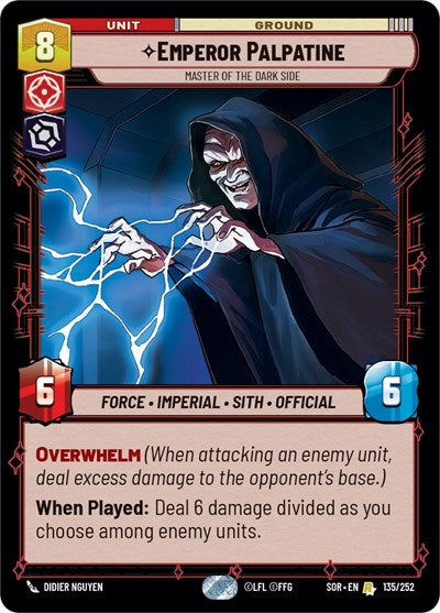 Emperor Palpatine Master of the Dark Side (Spark of Rebellion) Near Mint Foil