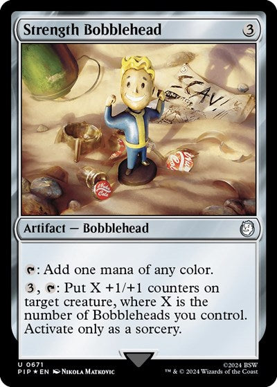 Strength Bobblehead (Surge Foil) (Universes Beyond: Fallout) Light Play Foil