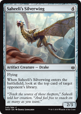 Saheeli's Silverwing (War of the Spark) Light Play Foil