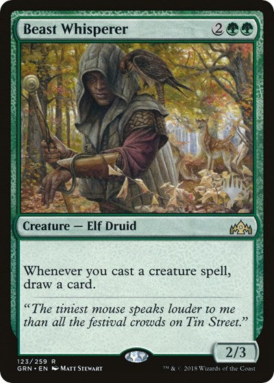 Beast Whisperer (Promo Pack: Throne of Eldraine) Damaged / Poor Foil