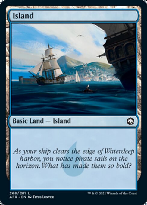 Island (268) (Adventures in the Forgotten Realms) Medium Play Foil
