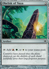 Obelisk of Naya (Shards of Alara) Light Play Foil