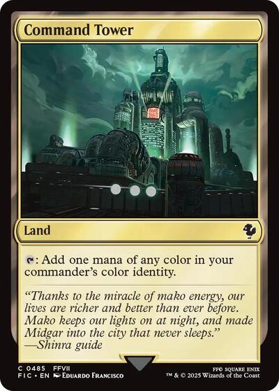 Command Tower (0485) (Surge Foil) (Commander: FINAL FANTASY) Near Mint Foil