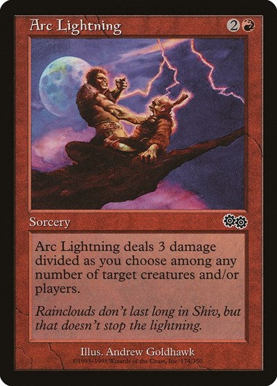 Arc Lightning (Urza's Saga) Medium Play
