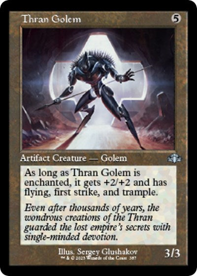 Thran Golem (Retro Frame) (Dominaria Remastered) Near Mint Foil