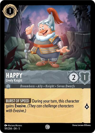 Happy - Lively Knight (Shimmering Skies) Near Mint Cold Foil