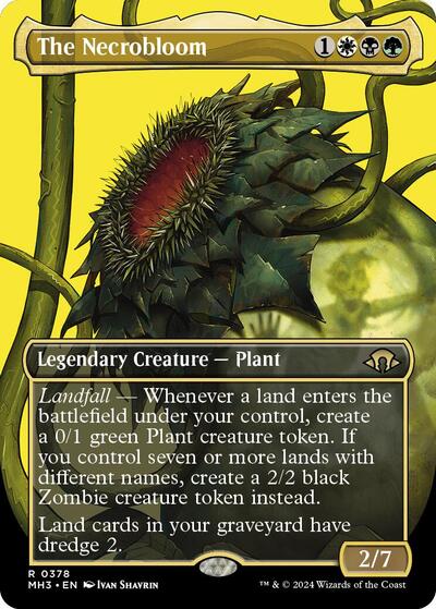 The Necrobloom (Borderless) (Modern Horizons 3) Light Play Foil