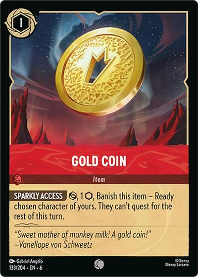 Gold Coin (Azurite Sea) Near Mint Cold Foil