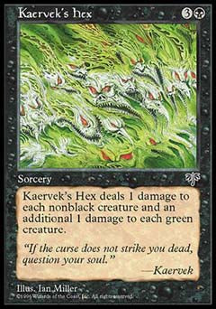 Kaervek's Hex (Mirage) Medium Play