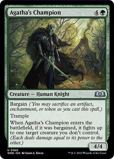 Agatha's Champion (Wilds of Eldraine) Light Play Foil