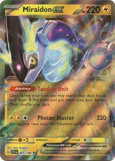 Miraidon ex - 081 (Scarlet and Violet: Base Set) Near Mint Holofoil
