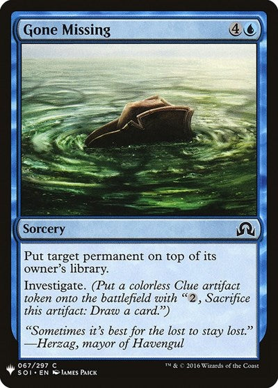 Gone Missing (Mystery Booster) Near Mint