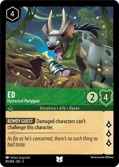 Ed - Hysterical Partygoer (Shimmering Skies) Near Mint Cold Foil