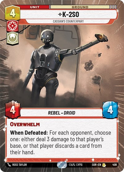 K-2SO Cassian's Counterpart (Hyperspace) (Spark of Rebellion) Near Mint