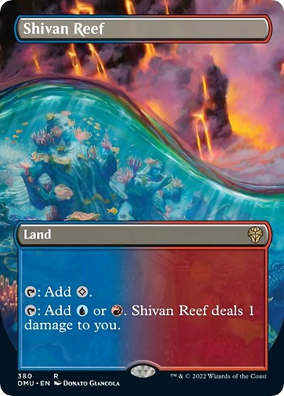 Shivan Reef (Borderless) (Dominaria United) Medium Play