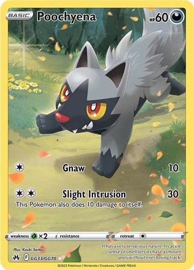 Poochyena (Crown Zenith: Galarian Gallery) Light Play Holofoil