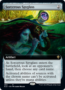 Sorcerous Spyglass (Extended Art) (Throne of Eldraine) Light Play