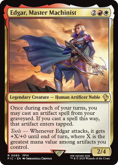 Edgar, Master Machinist (Surge Foil) (Commander: FINAL FANTASY) Near Mint Foil