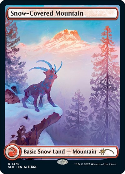 Snow-Covered Mountain (1476) (Secret Lair) Near Mint