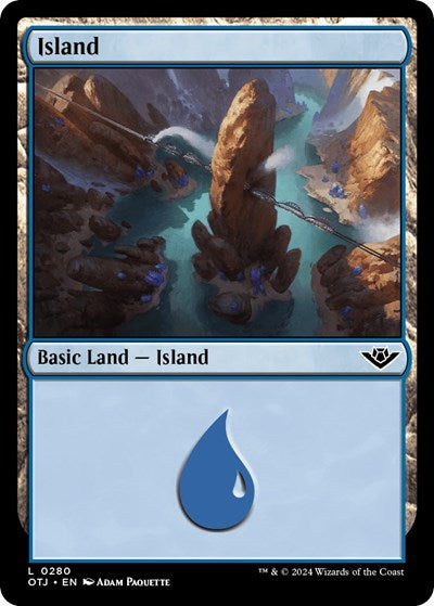 Island (0280) (Outlaws of Thunder Junction) Light Play Foil