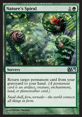 Nature's Spiral (Magic 2011 Core Set) Light Play Foil