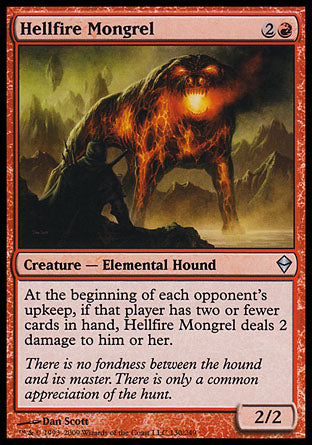 Hellfire Mongrel (Zendikar) Light Play