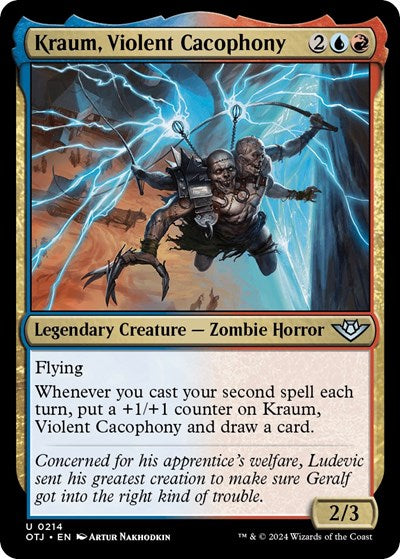 Kraum, Violent Cacophony (Outlaws of Thunder Junction) Near Mint Foil