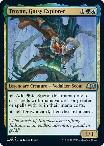 Troyan, Gutsy Explorer (Wilds of Eldraine) Medium Play Foil