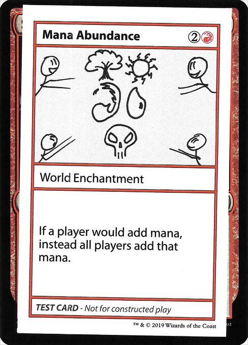 Mana Abundance (No PW Symbol) (Mystery Booster Test Print 2021) Light Play