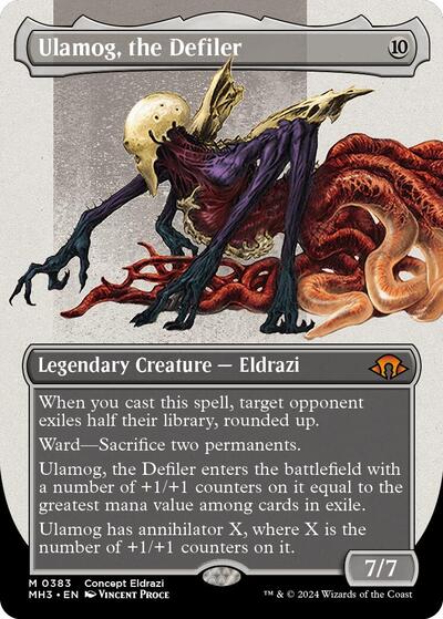 Ulamog, the Defiler (Borderless) (Modern Horizons 3) Light Play