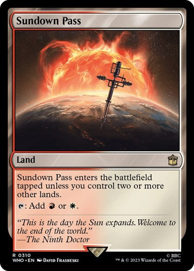 Sundown Pass (Universes Beyond: Doctor Who) Near Mint Foil