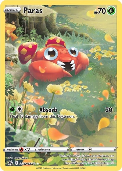 Paras (Crown Zenith: Galarian Gallery) Light Play Holofoil