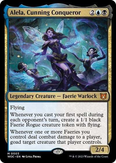 Alela, Cunning Conqueror (Commander: Wilds of Eldraine) Near Mint Foil