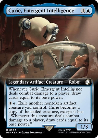 Curie, Emergent Intelligence (Extended Art) (Surge Foil) (Universes Beyond: Fallout) Near Mint Foil