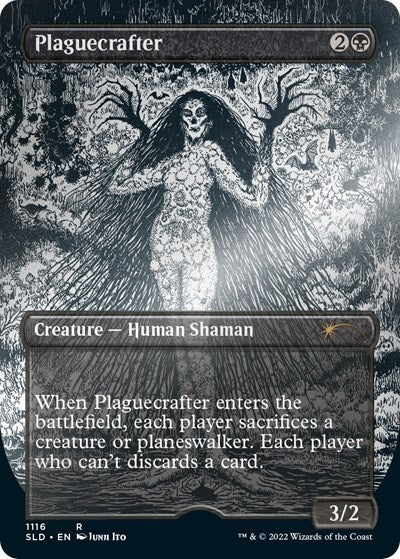 Plaguecrafter (Borderless) (Foil Etched) (Secret Lair) Light Play Foil