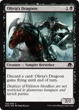 Olivia's Dragoon (Eldritch Moon) Near Mint Foil