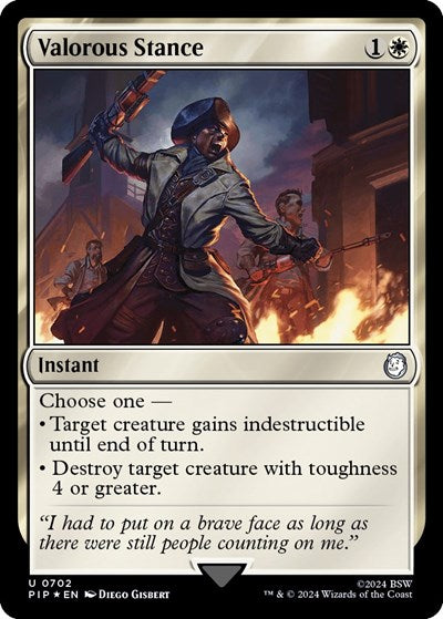 Valorous Stance (Surge Foil) (Universes Beyond: Fallout) Near Mint Foil