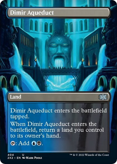 Dimir Aqueduct (Borderless) (Double Masters 2022) Light Play Foil