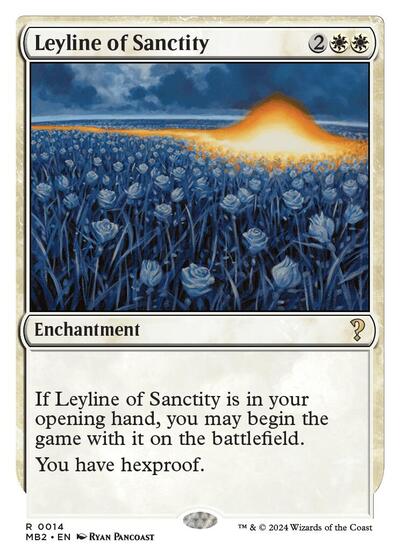 Leyline of Sanctity (White Border) (Mystery Booster 2) Light Play