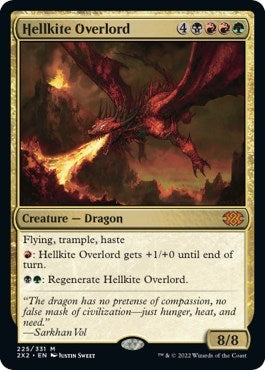Hellkite Overlord (Double Masters 2022) Light Play Foil
