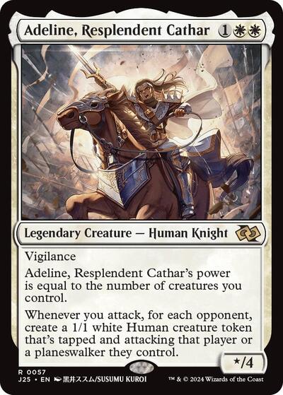 Adeline, Resplendent Cathar (Anime) (Foundations Jumpstart) Light Play