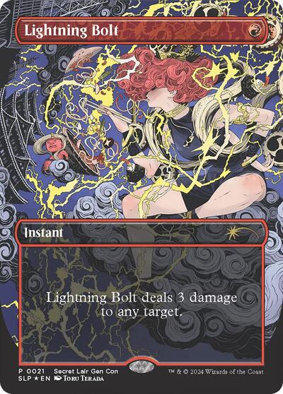 Lightning Bolt (0021) (Secret Lair Showdown) Light Play Foil