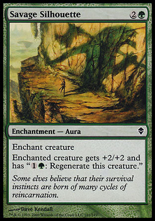 Savage Silhouette (Zendikar) Medium Play Foil
