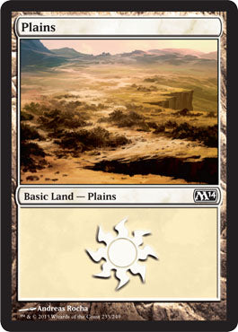 Plains (233) (Magic 2014 Core Set) Medium Play Foil
