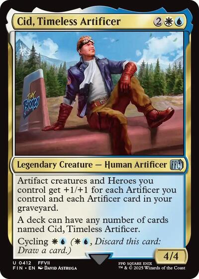 Cid, Timeless Artificer (0412) (Universes Beyond: FINAL FANTASY) Near Mint Foil
